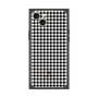 プレミアムスクエアケース［ Houndstooth Pattern Black with LANVIN en Bleu logo- ランバン 千鳥格子柄 ブラック ］
