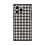 プレミアムスクエアケース［ Houndstooth Pattern Black with LANVIN en Bleu logo- ランバン 千鳥格子柄 ブラック ］