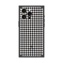 プレミアムスクエアケース［ Houndstooth Pattern Black with LANVIN en Bleu logo- ランバン 千鳥格子柄 ブラック ］