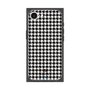 プレミアムスクエアケース［ Houndstooth Pattern Black with LANVIN en Bleu logo- ランバン 千鳥格子柄 ブラック ］