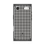 プレミアムスクエアケース［ Houndstooth Pattern Black with LANVIN en Bleu logo- ランバン 千鳥格子柄 ブラック ］
