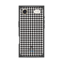 プレミアムスクエアケース［ Houndstooth Pattern Black with LANVIN en Bleu logo- ランバン 千鳥格子柄 ブラック ］