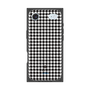 プレミアムスクエアケース［ Houndstooth Pattern Black with LANVIN en Bleu logo- ランバン 千鳥格子柄 ブラック ］