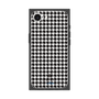 プレミアムスクエアケース［ Houndstooth Pattern Black with LANVIN en Bleu logo- ランバン 千鳥格子柄 ブラック ］