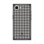 プレミアムスクエアケース［ Houndstooth Pattern Black with LANVIN en Bleu logo- ランバン 千鳥格子柄 ブラック ］