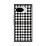 プレミアムスクエアケース［ Houndstooth Pattern Black with LANVIN en Bleu logo- ランバン 千鳥格子柄 ブラック ］