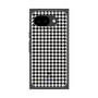 プレミアムスクエアケース［ Houndstooth Pattern Black with LANVIN en Bleu logo- ランバン 千鳥格子柄 ブラック ］