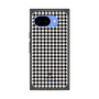 プレミアムスクエアケース［ Houndstooth Pattern Black with LANVIN en Bleu logo- ランバン 千鳥格子柄 ブラック ］