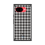 プレミアムスクエアケース［ Houndstooth Pattern Black with LANVIN en Bleu logo- ランバン 千鳥格子柄 ブラック ］