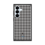 プレミアムスクエアケース［ Houndstooth Pattern Black with LANVIN en Bleu logo- ランバン 千鳥格子柄 ブラック ］