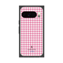 プレミアムスクエアケース［ Houndstooth Pattern Pink with LANVIN en Bleu logo- ランバン 千鳥格子柄 ピンク ］