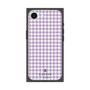 プレミアムスクエアケース［ Houndstooth Pattern Purple -with LANVIN en Bleu logo ランバン 千鳥格子柄 パープル ］
