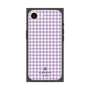 プレミアムスクエアケース［ Houndstooth Pattern Purple -with LANVIN en Bleu logo ランバン 千鳥格子柄 パープル ］