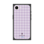 プレミアムスクエアケース［ Houndstooth Pattern Purple -with LANVIN en Bleu logo ランバン 千鳥格子柄 パープル ］
