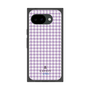 プレミアムスクエアケース［ Houndstooth Pattern Purple -with LANVIN en Bleu logo ランバン 千鳥格子柄 パープル ］