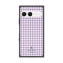 プレミアムスクエアケース［ Houndstooth Pattern Purple -with LANVIN en Bleu logo ランバン 千鳥格子柄 パープル ］