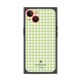 プレミアムスクエアケース［ Houndstooth Pattern Green with LANVIN en Bleu logo- ランバン 千鳥格子柄 グリーン ］