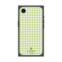 プレミアムスクエアケース［ Houndstooth Pattern Green with LANVIN en Bleu logo- ランバン 千鳥格子柄 グリーン ］