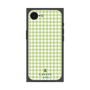 プレミアムスクエアケース［ Houndstooth Pattern Green with LANVIN en Bleu logo- ランバン 千鳥格子柄 グリーン ］