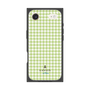 プレミアムスクエアケース［ Houndstooth Pattern Green with LANVIN en Bleu logo- ランバン 千鳥格子柄 グリーン ］