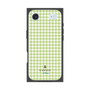 プレミアムスクエアケース［ Houndstooth Pattern Green with LANVIN en Bleu logo- ランバン 千鳥格子柄 グリーン ］
