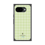 プレミアムスクエアケース［ Houndstooth Pattern Green with LANVIN en Bleu logo- ランバン 千鳥格子柄 グリーン ］