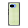 プレミアムスクエアケース［ Houndstooth Pattern Green with LANVIN en Bleu logo- ランバン 千鳥格子柄 グリーン ］
