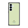 プレミアムスクエアケース［ Houndstooth Pattern Green with LANVIN en Bleu logo- ランバン 千鳥格子柄 グリーン ］