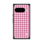 プレミアムスクエアケース［ Checkered Pink - ギンガムチェック ピンク ］