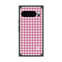 プレミアムスクエアケース［ Checkered Pink - ギンガムチェック ピンク ］