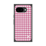プレミアムスクエアケース［ Checkered Pink - ギンガムチェック ピンク ］