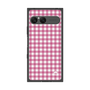 プレミアムスクエアケース［ Checkered Pink - ギンガムチェック ピンク ］