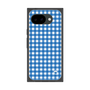プレミアムスクエアケース［ Checkered Blue - ギンガムチェック ブルー ］
