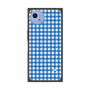プレミアムスクエアケース［ Checkered Blue - ギンガムチェック ブルー ］