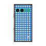プレミアムスクエアケース［ Checkered Blue - ギンガムチェック ブルー ］