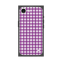 プレミアムスクエアケース［ Checkered Purple - ギンガムチェック パープル ］