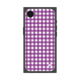 プレミアムスクエアケース［ Checkered Purple - ギンガムチェック パープル ］