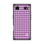プレミアムスクエアケース［ Checkered Purple - ギンガムチェック パープル ］