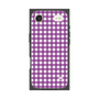 プレミアムスクエアケース［ Checkered Purple - ギンガムチェック パープル ］