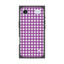 プレミアムスクエアケース［ Checkered Purple - ギンガムチェック パープル ］