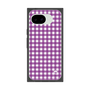 プレミアムスクエアケース［ Checkered Purple - ギンガムチェック パープル ］