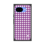 プレミアムスクエアケース［ Checkered Purple - ギンガムチェック パープル ］