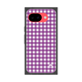 プレミアムスクエアケース［ Checkered Purple - ギンガムチェック パープル ］
