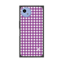 プレミアムスクエアケース［ Checkered Purple - ギンガムチェック パープル ］