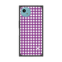 プレミアムスクエアケース［ Checkered Purple - ギンガムチェック パープル ］