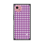 プレミアムスクエアケース［ Checkered Purple - ギンガムチェック パープル ］