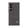 プレミアムスクエアケース［ Checkered Purple - ギンガムチェック ブラック ］