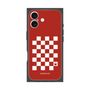 プレミアムスクエアケース［ Racing checkered flag Red - レーシングチェッカーフラッグ レッド ］