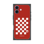 プレミアムスクエアケース［ Racing checkered flag Red - レーシングチェッカーフラッグ レッド ］