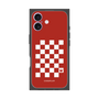 プレミアムスクエアケース［ Racing checkered flag Red - レーシングチェッカーフラッグ レッド ］
